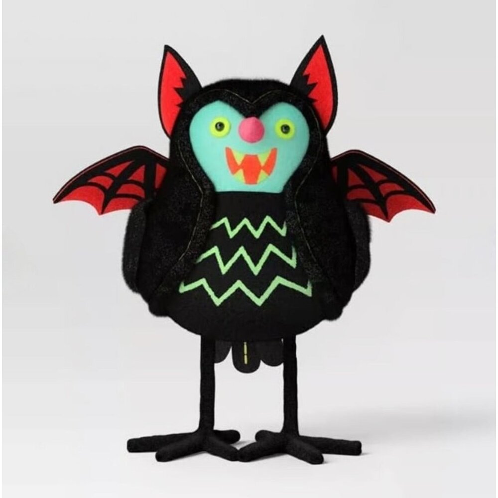 Featherly Friends™ 'Batrick' Felt Bird Halloween Decorative Figurine Hyde & EEK!